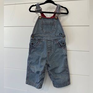 Vintage Roots Navy Striped Overalls